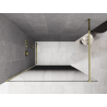 Mexen Kioto душ стена Walk-in 120 x 200 см, омбре черна 8 мм, златна - 800-120-101-50-76