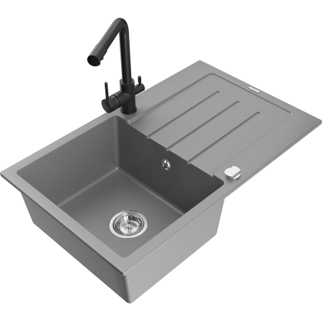 Mexen Bruno гранитна мивка с 1 отделение с отцеждач и кухненски смесител