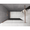 Mexen Kioto душ стена Walk-in 110 x 200 см, омбре черно 8 мм, четкана мед - 800-110-101-65-76