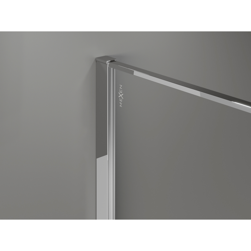Mexen Kioto Душ параван Walk-in 130 x 200 см, кракел графит 12 мм, хром - 800-130-101-01-44-X