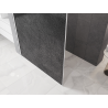 Mexen Kioto Душ параван Walk-in 160 x 200 см, графит с ефект напукване 12 мм, бял