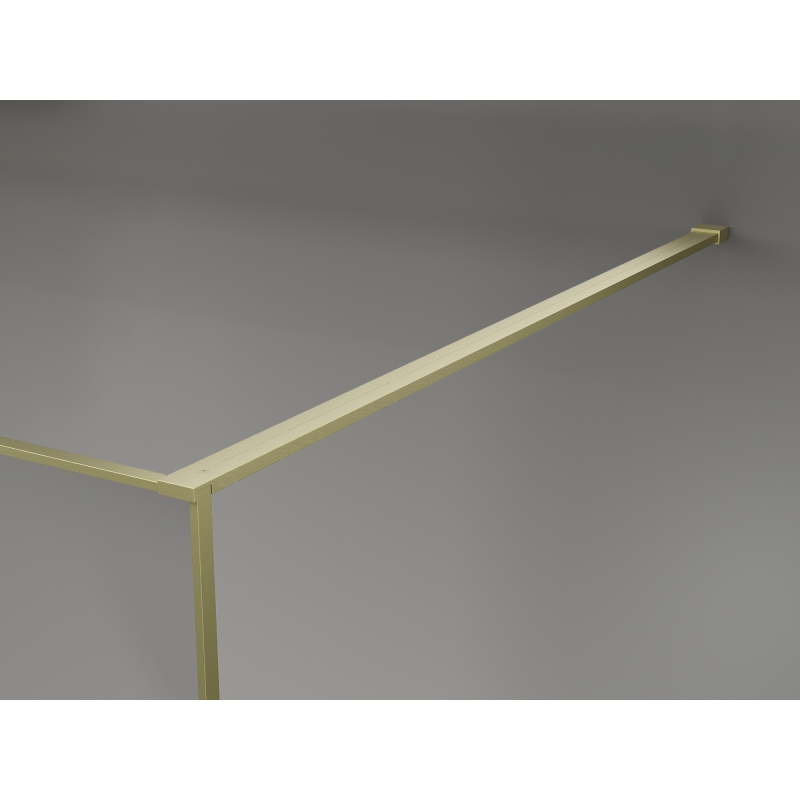 Mexen Kioto Душ преграда Walk-in 100 x 200 см, натрошен графит 12 мм, златна матирана