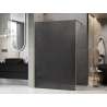 Mexen Kioto душ кабина Walk-in 160 x 200 cm, пукнатини графит 12 mm, злато четкано