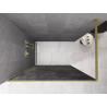 Mexen Kioto душ кабина Walk-in 160 x 200 cm, пукнатини графит 12 mm, злато четкано