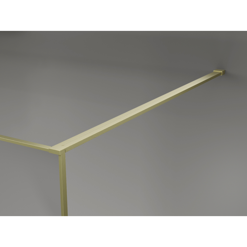 Mexen Kioto душ стена Walk-in 70 x 200 cm, crackle графит 12 mm, злато четкана - 800-070-101-55-44-X