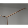 Mexen Kioto стена за душ Walk-in 80 x 200 см, crackle графит 12 мм, розово злато