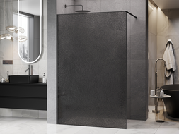 Mexen Kioto душава стена Walk-in 120 x 200 см, напукан графит 12 мм, пистолетно сив