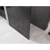 Mexen Kioto Душ екран Walk-in 90 x 200 см, кракъл графит 12 мм, четкаво оръжеен сив