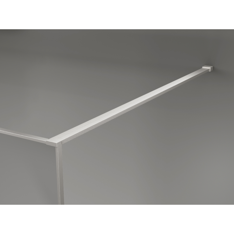 Mexen Kioto душ панел Walk-in 70 x 200 cm, графитен разчупен 12 mm, четкан никел