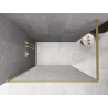 Mexen Kioto душ преграда Walk-in 120 x 200 cm, прозрачен тип crackle 12 mm, златисто матов