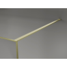 Mexen Kioto стена за душ Walk-in 140 x 200 см, прозрачен кракъл 12 мм, златна