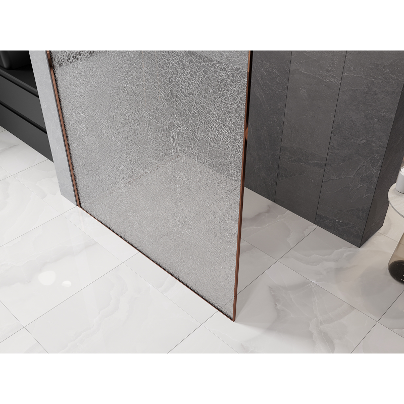 Mexen Kioto душ стенна Walk-in 140 x 200 см, прозрачна с ефект на пукнатини 12 мм,