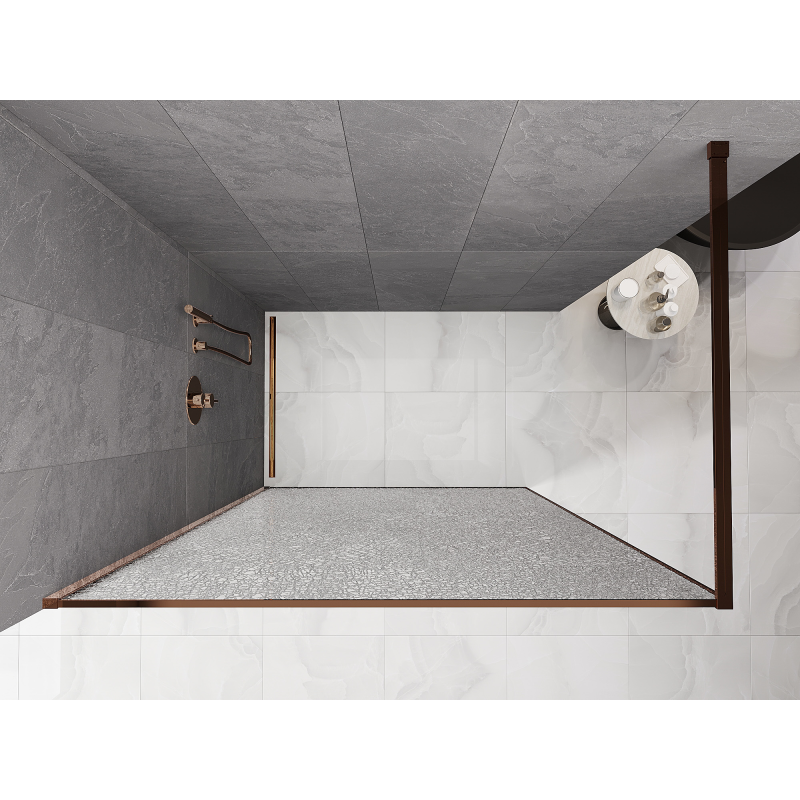 Mexen Kioto преграда за душ Walk-in 130 x 200 см, прозрачно с ефект на напукаване 12
