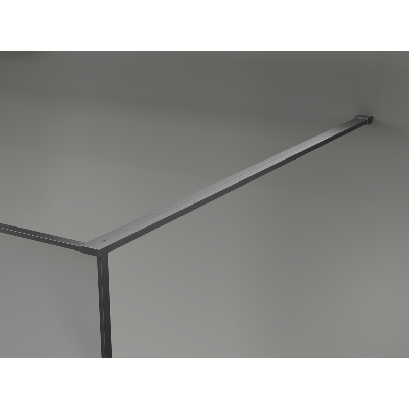 Mexen Kioto душ стена Walk-in 140 x 200 см, crackle прозрачно 12 мм, оръжеен сив четкан