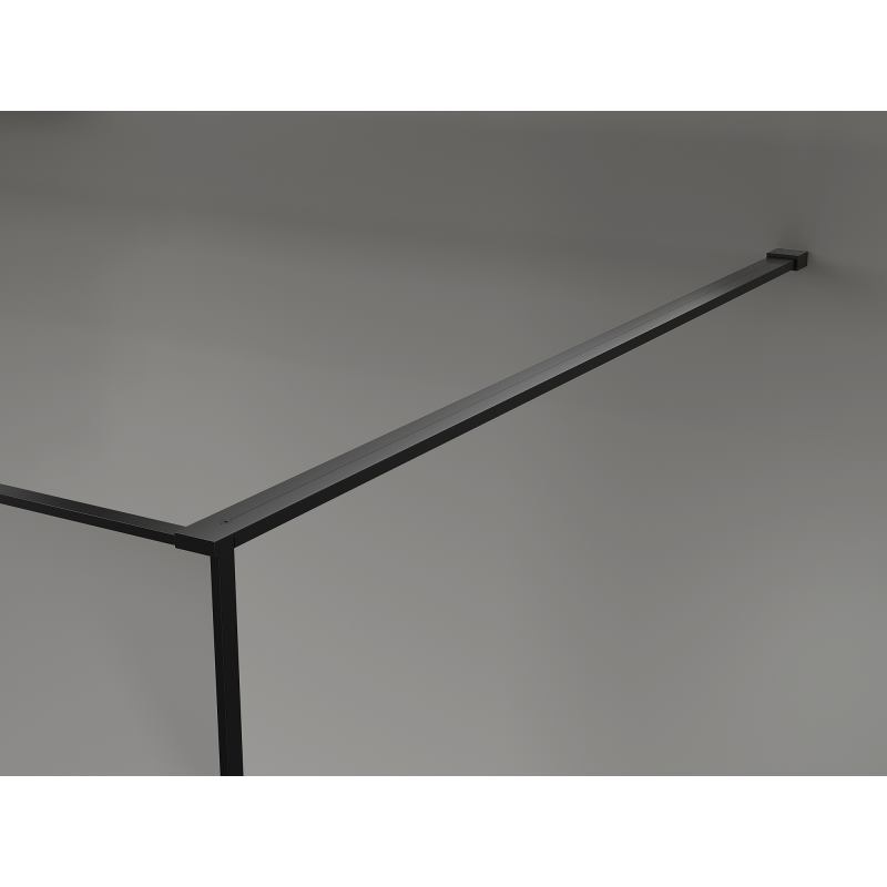 Mexen Kioto душ стена Walk-in 100 x 200 cm, crackle прозрачна 12 mm, черна - 800-100-101-70-04-X