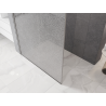 Mexen Kioto душ стена Walk-in 120 x 200 cm, прозрачно потрескване 12 mm, четкан никел