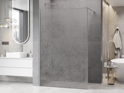 Mexen Kioto душ екран Walk-in 80 x 200 cm, Crackle прозрачен 12 mm, четкан никел