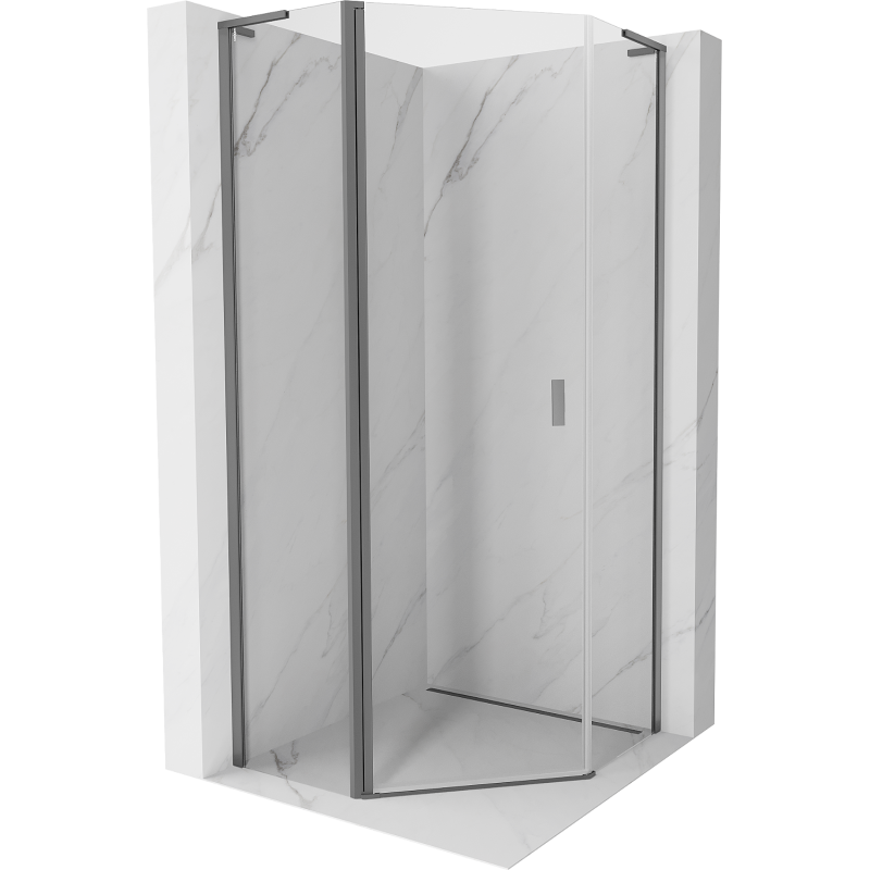 Mexen Mist L петостенна душ кабина с врати 80 x 80 см, прозрачна, оръжейна