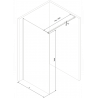 Mexen Kioto душ стена Walk-in 120 x 200 см, бронз 8 мм, хром - 800-120-101-01-32