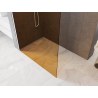 Mexen Kioto душ преграда Walk-in 140 x 200 см, бронз 8 мм, бял - 800-140-101-20-32