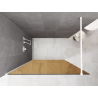 Mexen Kioto душ преграда Walk-in 140 x 200 см, бронз 8 мм, бял - 800-140-101-20-32
