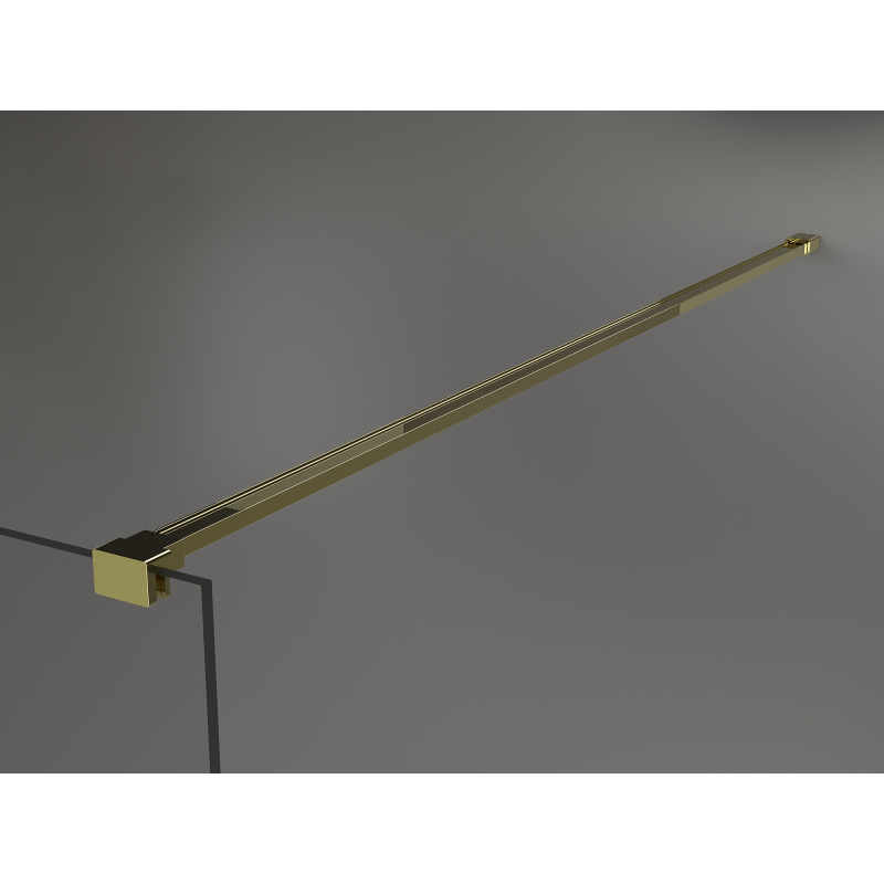 Mexen Kioto стенна душ кабина Walk-in 130 x 200 cm, бронз 8 mm, златна - 800-130-101-50-32