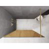 Mexen Kioto душ параван Walk-in 130 x 200 cm, бронз 8 mm, златисто четкан - 800-130-101-55-32