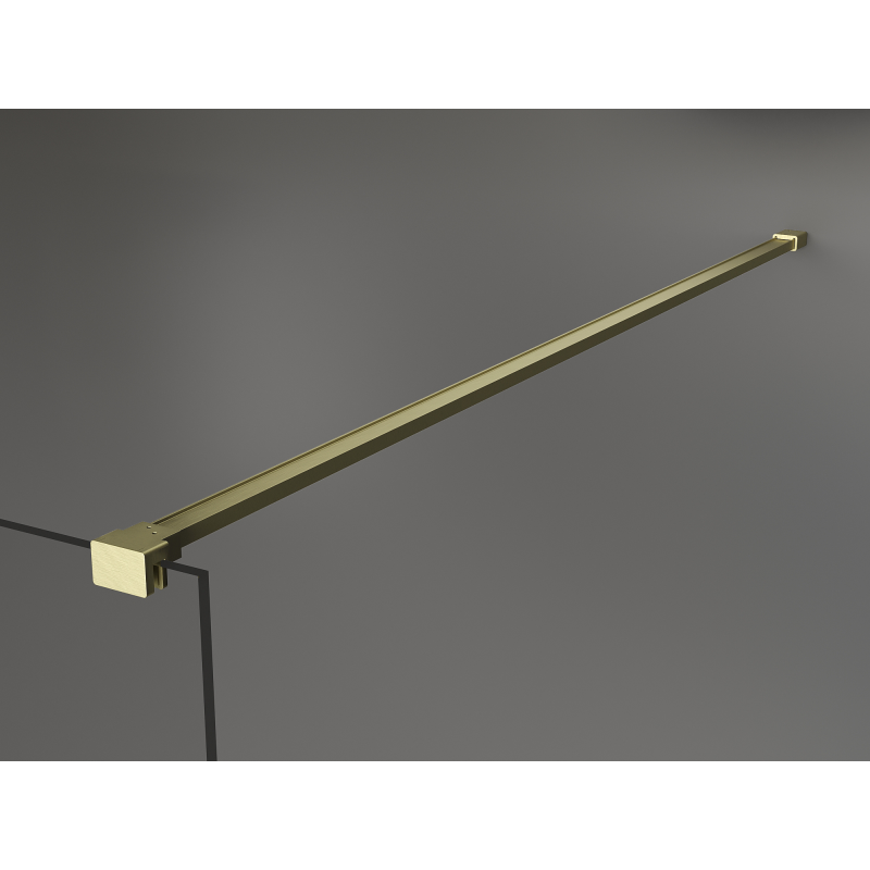 Mexen Kioto душ параван Walk-in 130 x 200 cm, бронз 8 mm, златисто четкан - 800-130-101-55-32