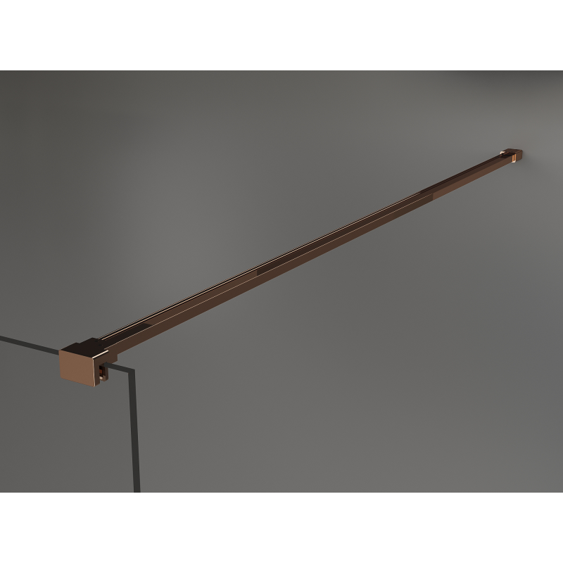 Mexen Kioto преграда за душ Walk-in 130 x 200 cm, бронз 8 mm, розово злато - 800-130-101-60-32