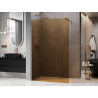 Mexen Kioto душ панел Walk-in 70 x 200 cm, кафяв 8 mm, избрушена мед - 800-070-101-65-32