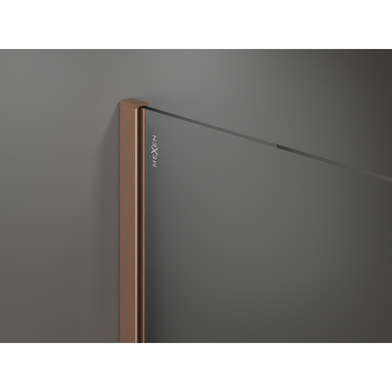 Mexen Kioto душ панел Walk-in 130 x 200 cm, бронз 8 mm, четкана мед - 800-130-101-65-32