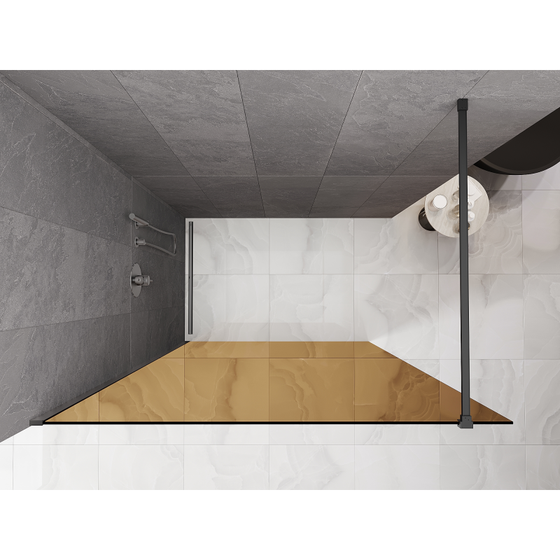 Mexen Kioto душ преграда Walk-in 130 x 200 cm, бронз 8 mm, gun metal - 800-130-101-95-32