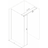 Mexen Kioto душ параван Walk-in 110 x 200 cm, бронз 8 мм, четкан никел - 800-110-101-97-32