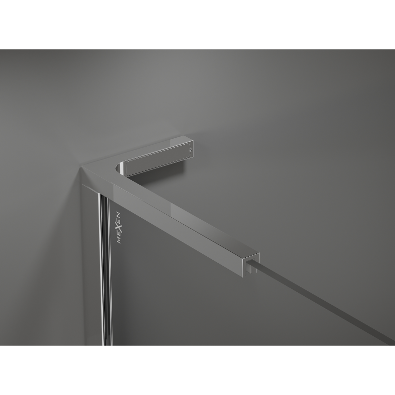 Mexen Kioto L Душ стена Walk-in 80 x 200 см, кафяво, хром - 800-080-103-01-32