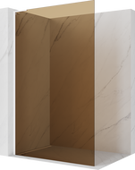 Mexen Kioto L Душ панел Walk-in 80 x 200 см, кафява, бяла - 800-080-103-20-32