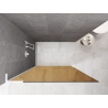Mexen Kioto L душ-преграда Walk-in 100 x 200 см, кафява, бяла - 800-100-103-20-32