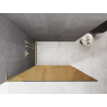 Mexen Kioto L душ преграда Walk-in 90 x 200 см, кафяво, златно четкано - 800-090-103-55-32