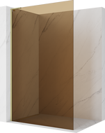 Mexen Kioto L душ преграда Walk-in 100 x 200 cm, кафяво, златисто матирано - 800-100-103-55-32