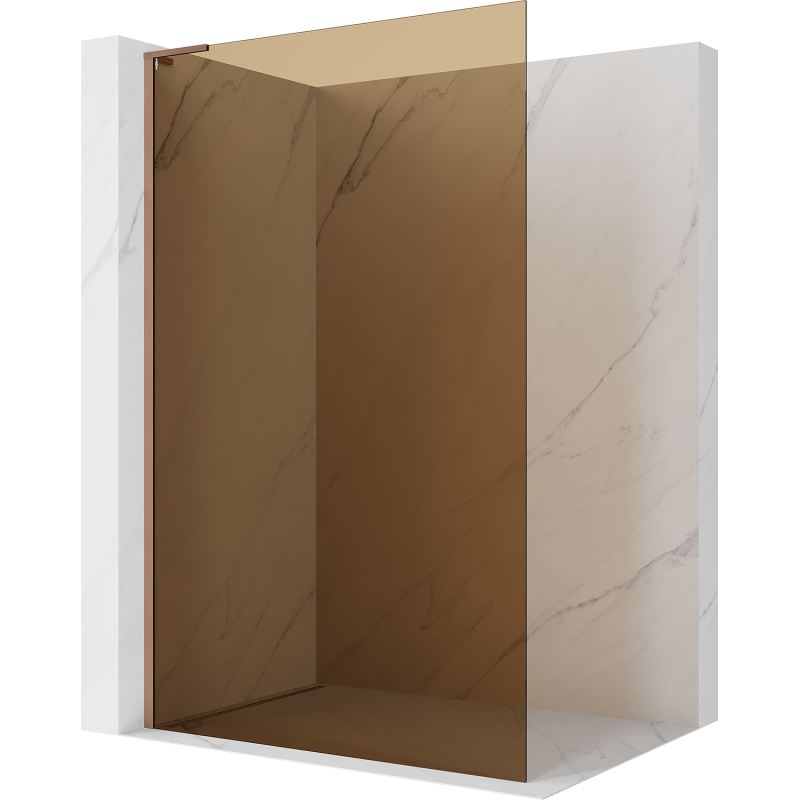 Mexen Kioto L душ стена Walk-in 70 x 200 cm, кафяво, четкана мед - 800-070-103-65-32