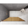 Mexen Kioto L душ стена Walk-in 70 x 200 cm, кафяво, четкана мед - 800-070-103-65-32