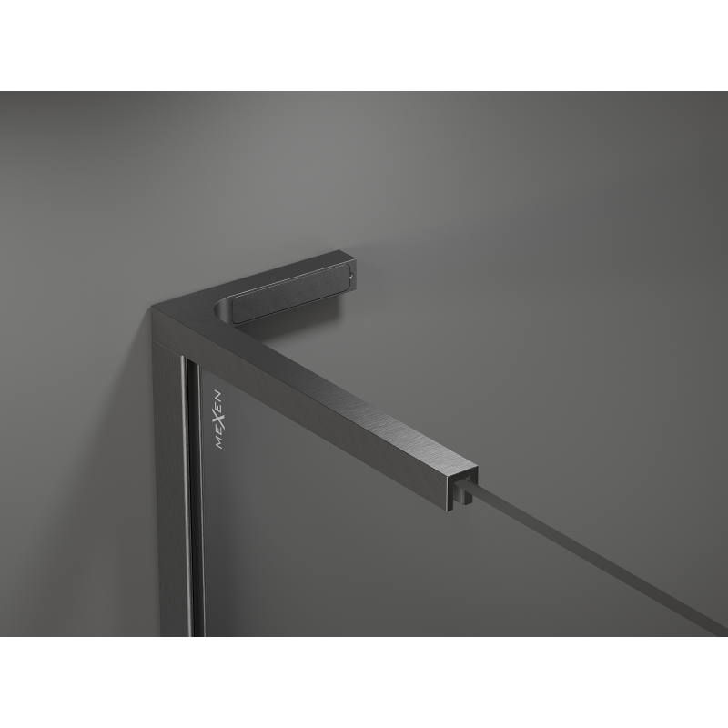 Mexen Kioto L стенен панел за душ Walk-in 100 x 200 см, кафяв, полиран gun gray