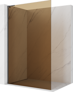 Mexen Kioto L стенен панел за душ Walk-in 100 x 200 см, кафяв, полиран gun gray