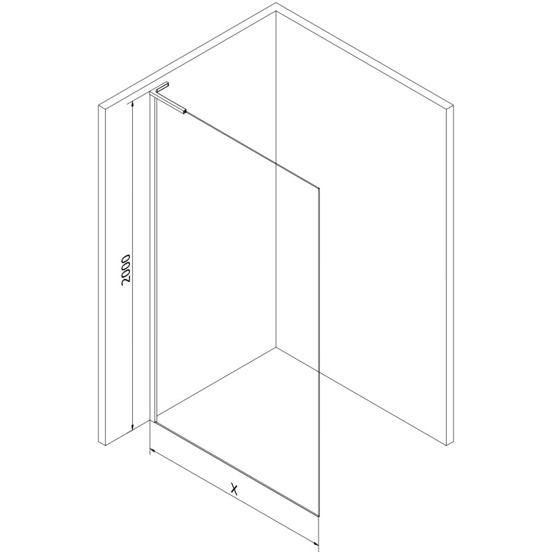 Mexen Kioto L душ преграда Walk-in 120 x 200 cm, бронз, четка gun gray - 800-120-103-66-32