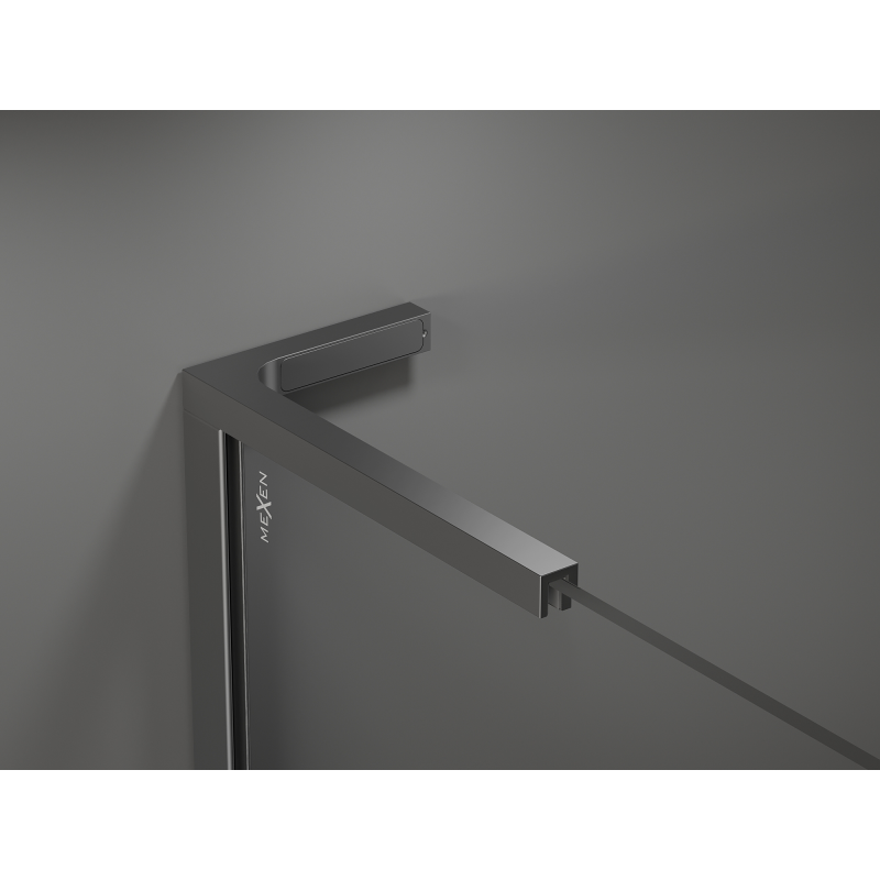 Mexen Kioto L душ преграда Walk-in 110 x 200 см, кафяво, gun metal - 800-110-103-95-32