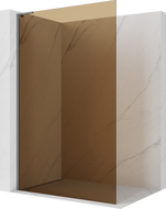 Mexen Kioto L Душ преграда Walk-in 120 x 200 см, кафяв, gun metal - 800-120-103-95-32