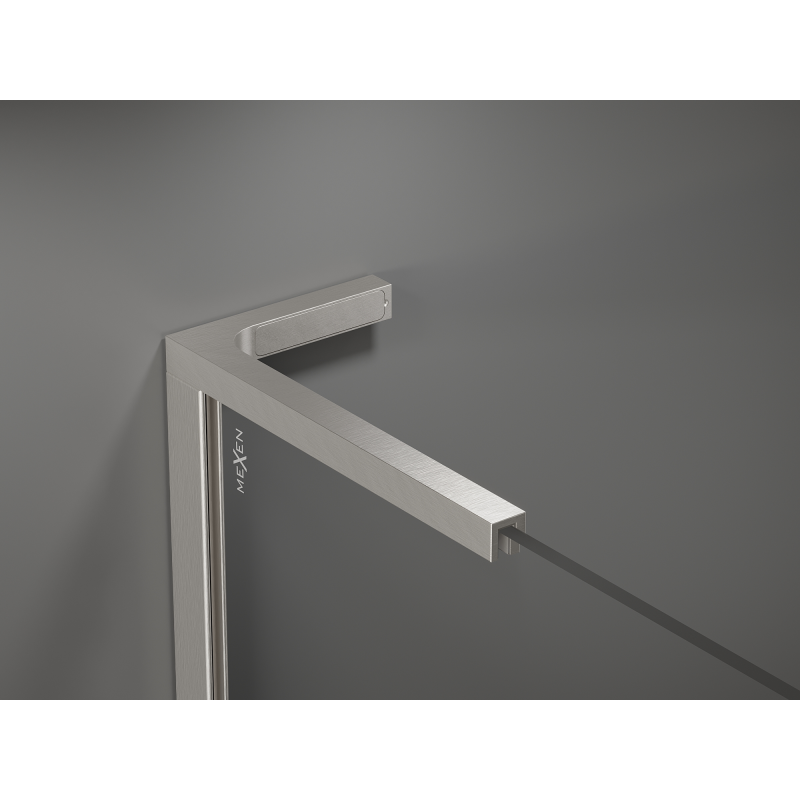 Mexen Kioto L душ параван Walk-in 90 x 200 см, кафяво, четкан никел - 800-090-103-97-32