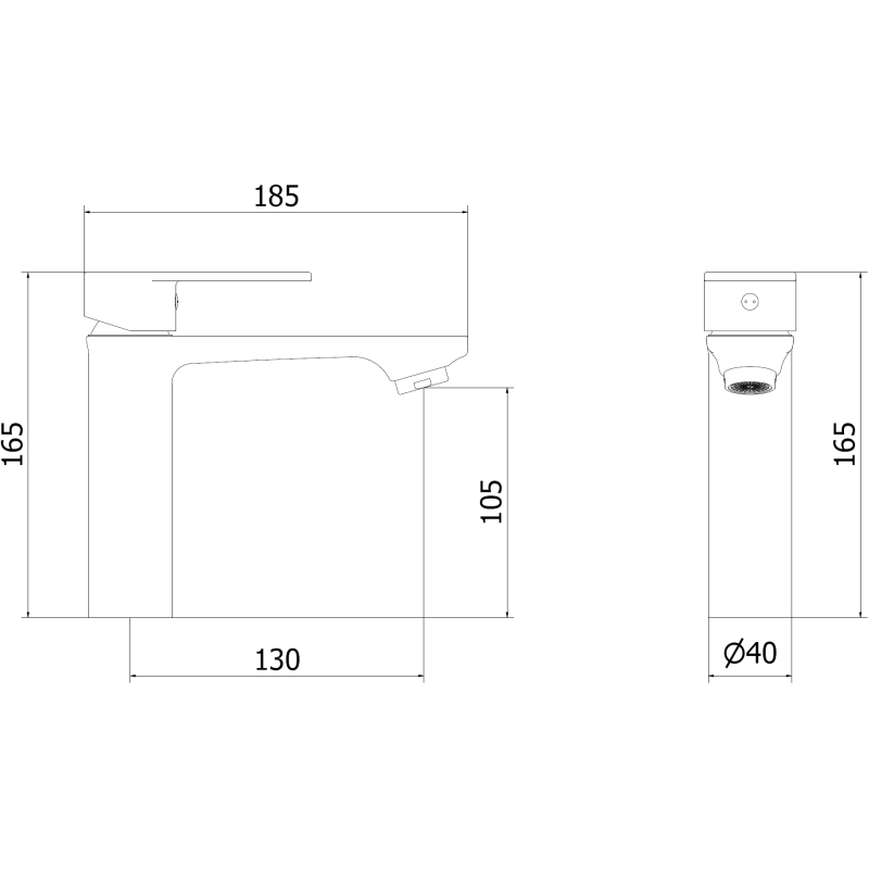 Mexen Royo смесител за мивка, бял - 72200-20