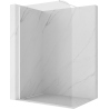 Mexen Kioto-P Душ стена Walk-in 140 x 200 см, прозрачна 8 мм, бяла - 800-140-101-20-00-P