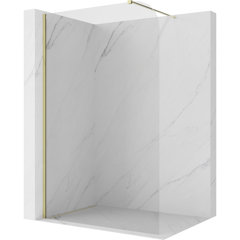 Mexen Kioto-P Душ параван Walk-in 140 x 200 cm, прозрачен 8 mm, златист - 800-140-101-50-00-P