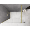 Mexen Kioto-P Душна преграда Walk-in 110 x 200 см, прозрачна 8 мм, златна четкана
